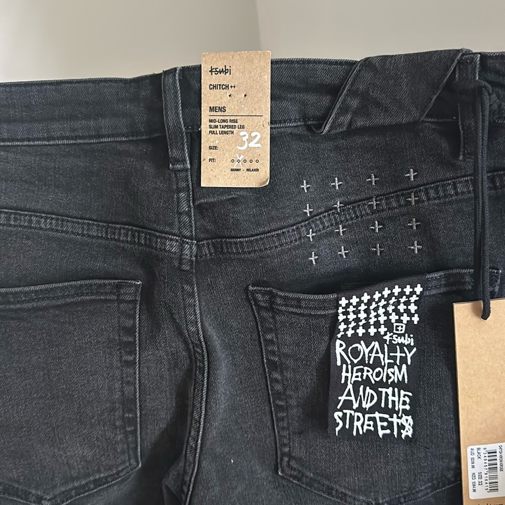 Men black ksubi denim jeans brand new with tags